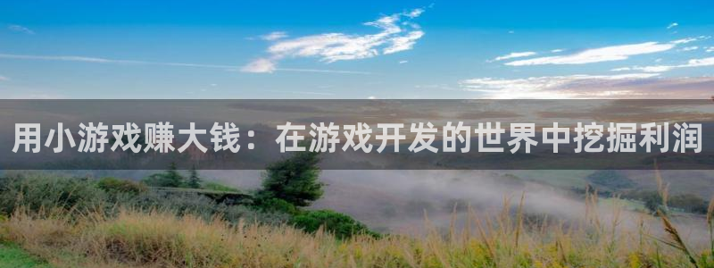 沐鸣娱乐2游戏说明：用小游戏赚大钱：在游戏开发的世界中挖掘利润